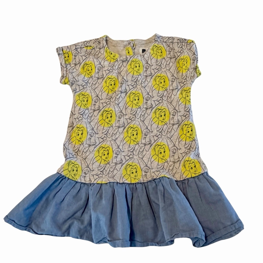 Baby Gap Disney Belle Dress Toddler Girls 3 Years 3T Beauty And The Beast Knit